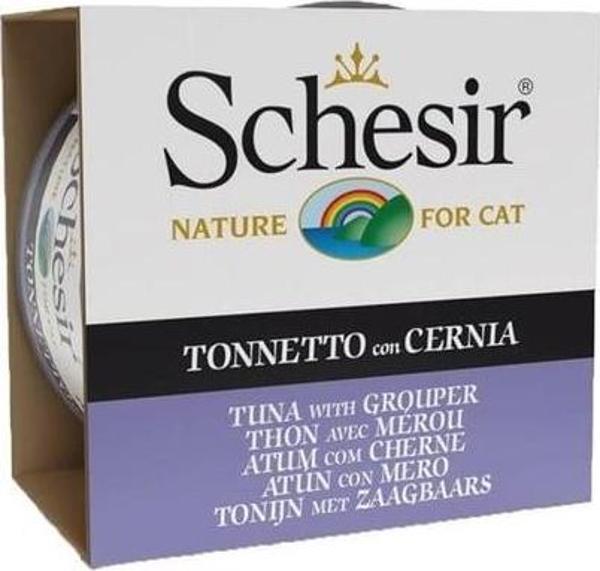 Schesir Ton ve Orfoz Balıklı Jöleli Kedi Konservesi 85 Gr - Image 1