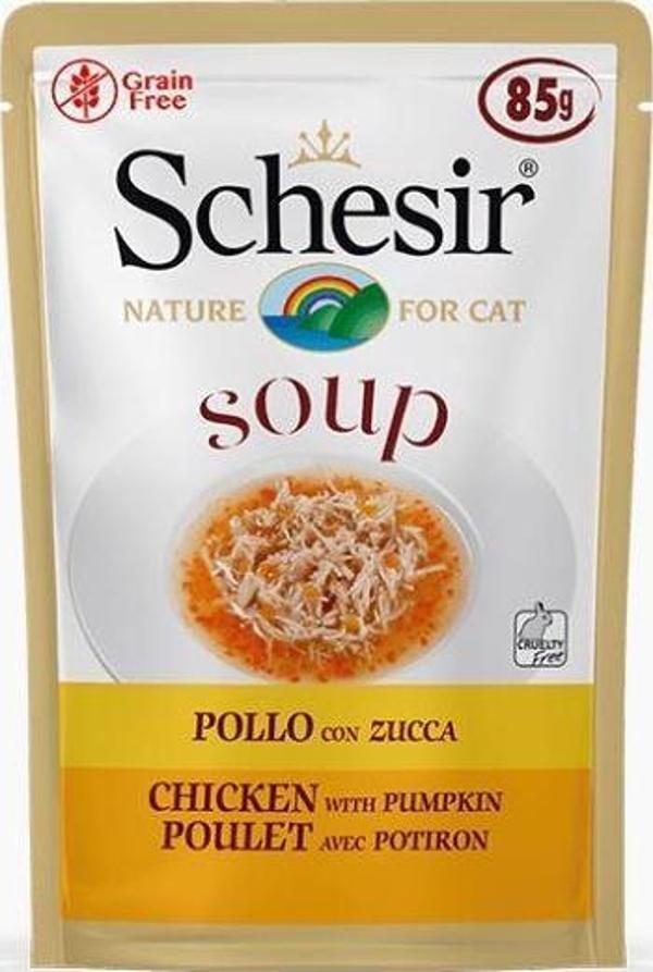 Schesir Yetişkin Kediler için Doğal Tavuklu ve Balkabaklı Tamamlayıcı Mama 85 gr - Image 1