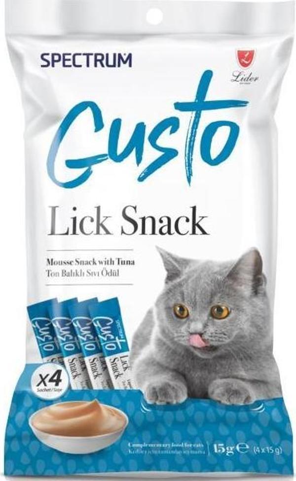 Spectrum Gusto Lick Snack Ton Balığı 4x15gr - Image 1
