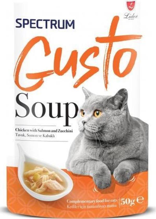 Spectrum Gusto Somon Balıklı, Tavuklu, Kabaklı Kedi Çorbası 50 Gr - Image 1