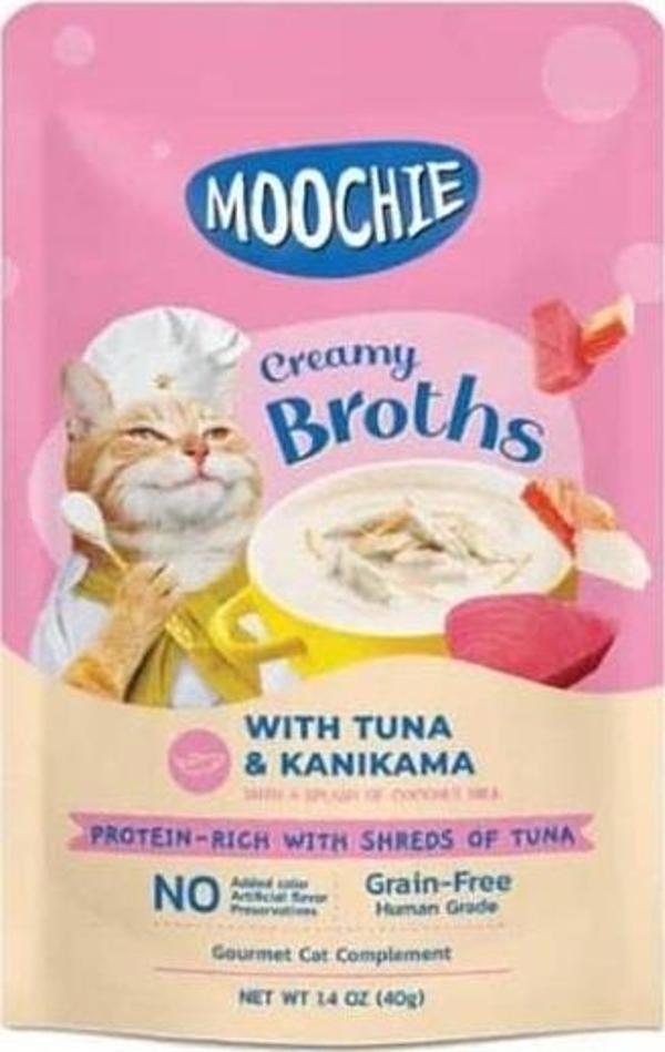 Moochie Parça Ton Balığı Ve Kanikamalı Tahılsız Kedi Çorbası 40gr - Image 1