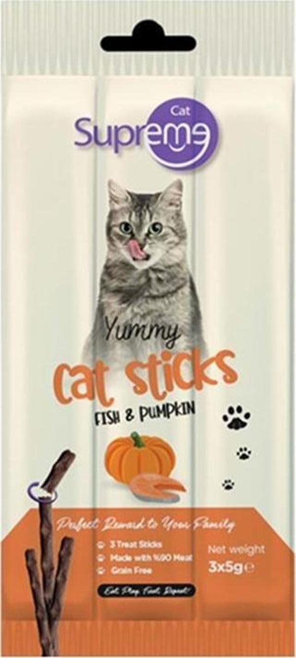Supreme Cat Sticks Balkabaklı Somonlu Kedi Ödül 3*5 Gr - Image 1
