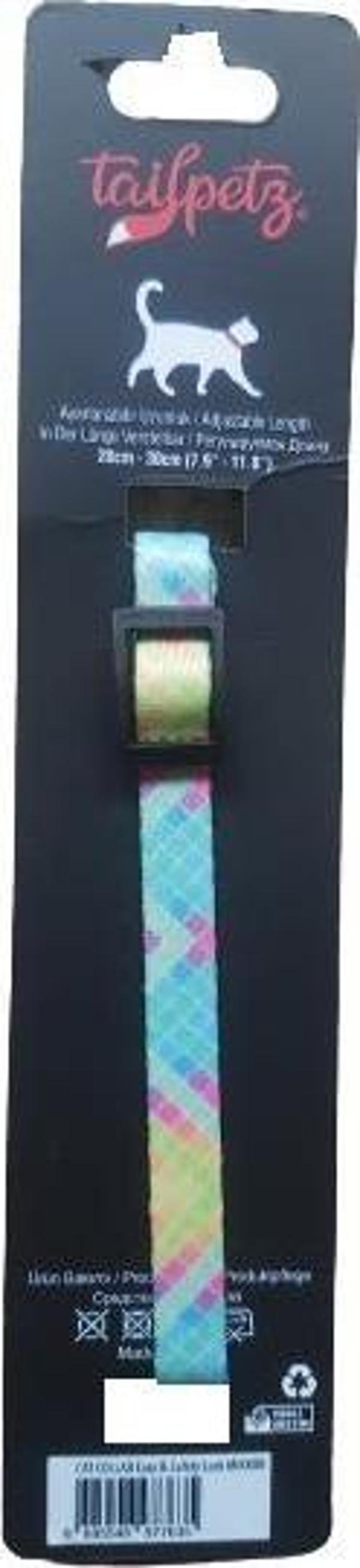 Tailpetz Cat Color Easy & Safety Lock Mırror Ayarlanır Kedi Boyun Tasması - Image 1