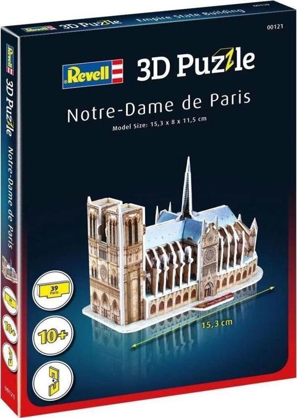 00121 Revell 3D Puzzle Notre Dame Katedrali 39 parça - Image 1