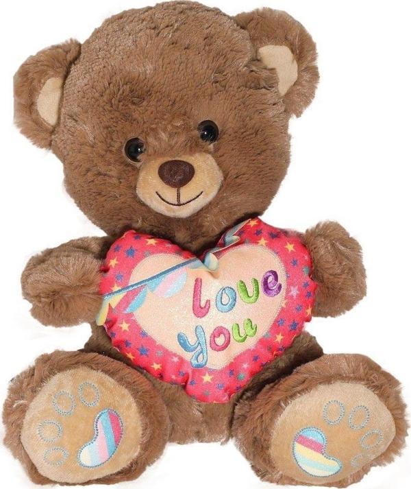 PJH2324  Peluş Kalpli Ayı Love You 30 cm -Vardem - Image 1