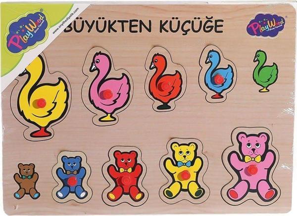 131-132 ONY Ahşap Tutmalı Puzzle Büyükten Küçüğe -Onyıl - Image 1