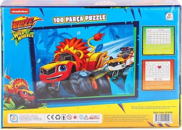 BL0048 Blaze  Machines 100 Parça Puzzle -Laçokids - Image 1