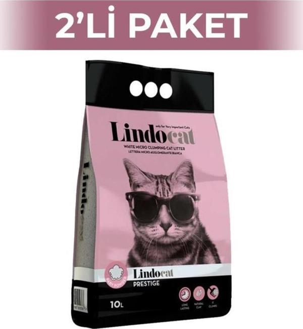 Lindo Cat Bebek Parfümlü İnce Taneli Kedi Kumu 10 lt 2 Adet - Image 1
