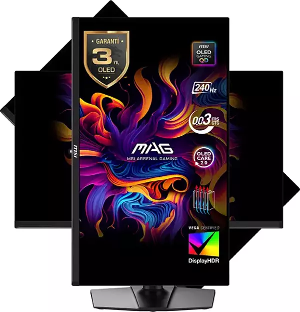 MSI MAG 271QP QD-OLED X24 26.5 2560x1440 WQHD 240Hz 0.03 ms HDMI DP True Black 400 Adaptive Sync QD - Image 1