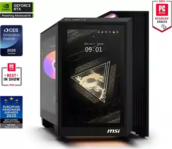 MSI MEG Vision X AI 2NVZ9-052TR Ultra 9 285K 64GB 2TB SSD 32GB GeForce RTX 5090 Ventus 3X Windows 1 - Image 1