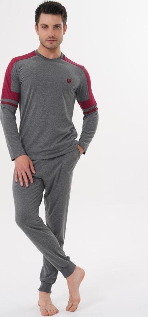Mecit 2990 Erkek Füme Uzun Kollu Pijama Takımı - Image 1