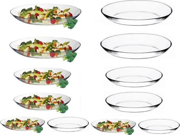 Paşabahçe 12 li cam kayık tabak - cam sunumluk kayık tabağı 3 boy - Image 1