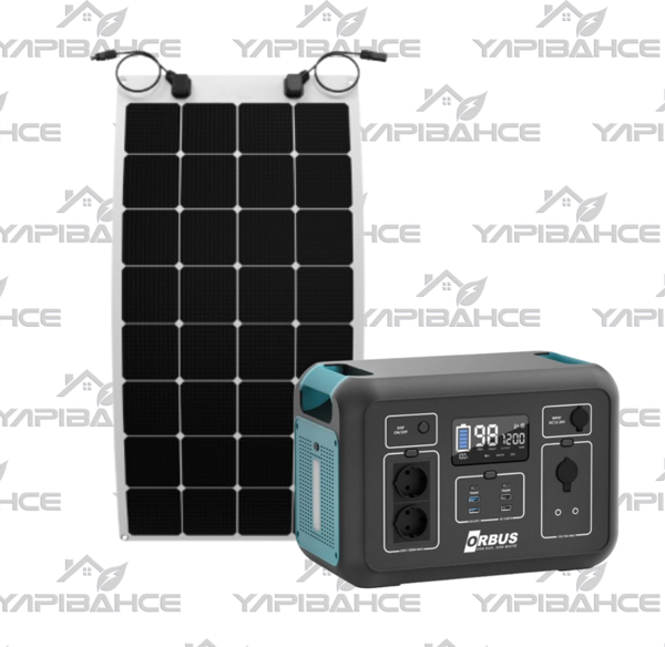 Yapı Solar Orbus 1200 W Taşınabilir Güç Kaynağı Power Station 110WP Esnek Panel Paketi - Image 1