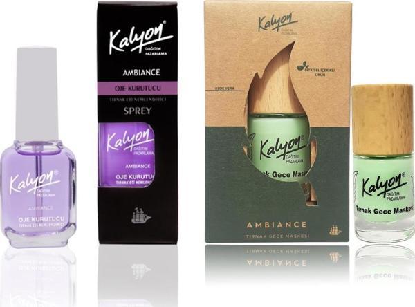Kalyon Oje Kurutucu Sprey + Bitkisel Tırnak Gece Maskesi 11 ml - Image 1