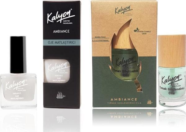 Kalyon Oje Matlaştırıcı + Bitkisel Tırnak Güçlendirici Cila 11 ml - Image 1