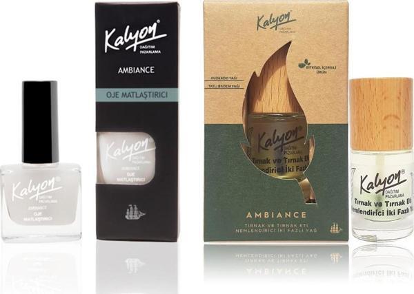 Kalyon Oje Matlaştırıcı + Bitkisel Tırnak ve Tırnak Eti Nemlendirici İki Fazlı Yağ 11 ml - Image 1