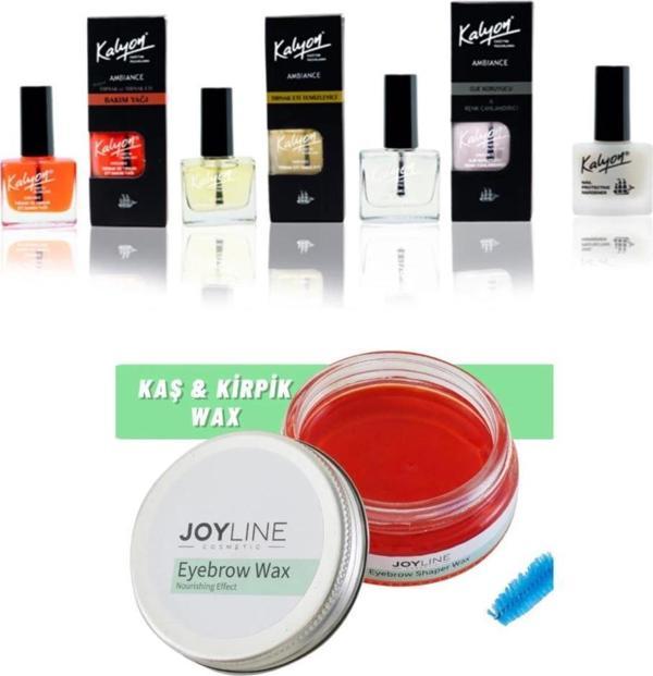 Kalyon Sertleştirici Bakım Yağı Et temizleyici Koruyucu 4 Lü Set+joy line Kaş Şekillendirici Ve Sabitleyici Wax 50ml - Image 1