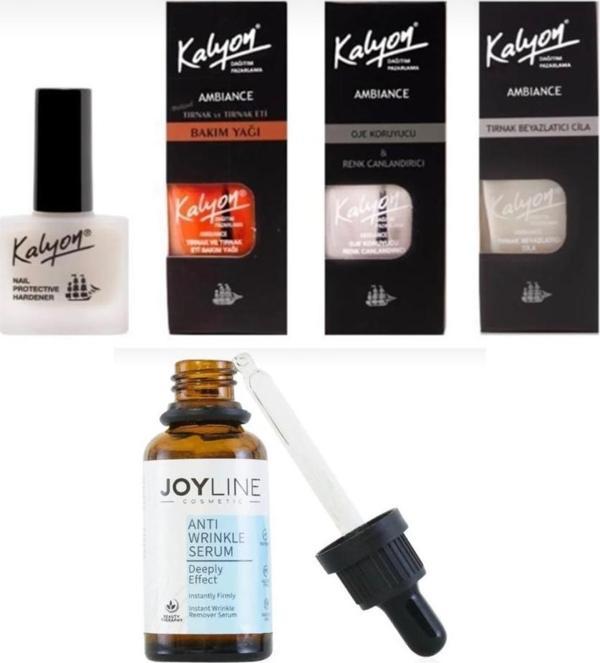 Kalyon Sertleştrici Bakım Yağı Koruyucu Beyazlatıcı 4 Lü Set+joy line Anında Botoks Etkili,kolajen Artırıcı,celumer Deni - Image 1