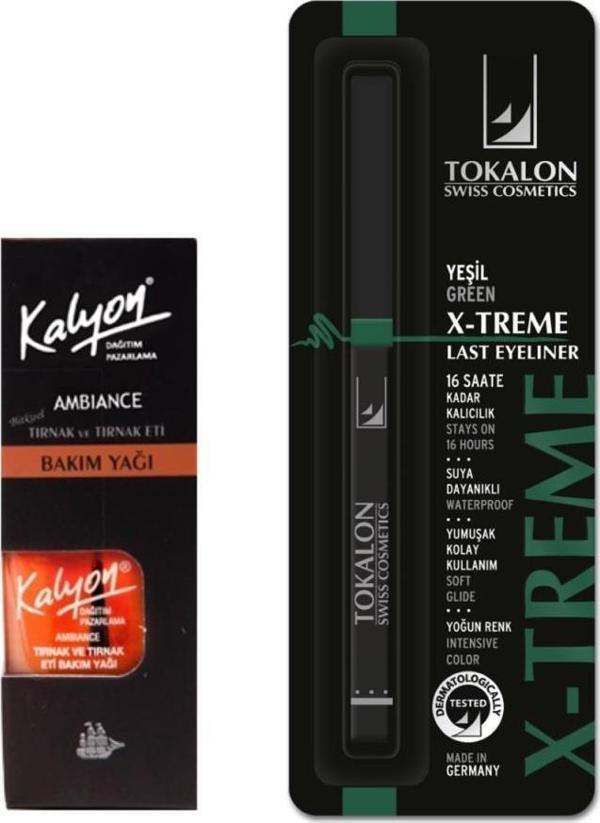 Kalyon Tırnak Bakım Yağı +Tokalon Asansörlü Göz Kalemi Yeşil - Image 1