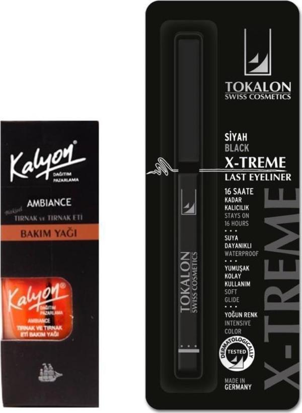 Kalyon Tırnak Bakım Yağı+Tokalon Asansörlü Göz Kalemi Siyah - Image 1