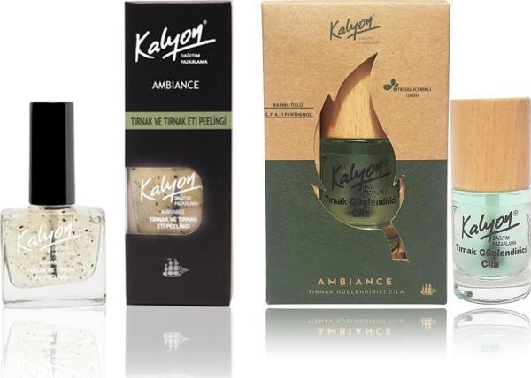 Kalyon Tırnak Eti Peelingii + Bitkisel Tırnak Güçlendirici Cila 11 ml - Image 1
