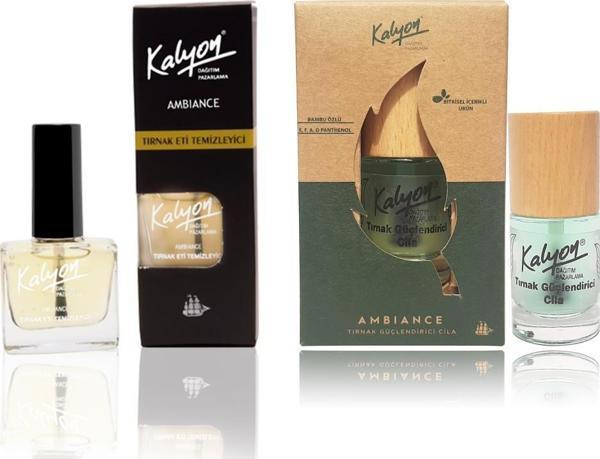 Kalyon Tırnak Eti Temizleyici + Bitkisel Tırnak Güçlendirici Cila 11 ml - Image 1