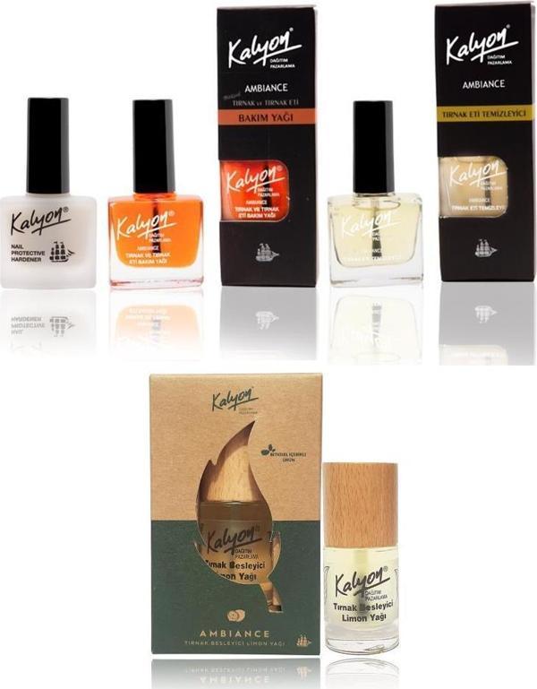 Kalyon Tırnak Sertleştirici + Bakım Yağı + Et Temizleyici + Bitkisel Tırnak Besleyici Limon Yağı 11 ml - Image 1