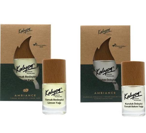 Kalyon Bitkisel Kuruluk Önleyici Tırnak Bakım Yağı Kenevir Tohumu Yağı 11 Ml+Tırnak Besleyici Limon Yağı 11 Ml - Image 1