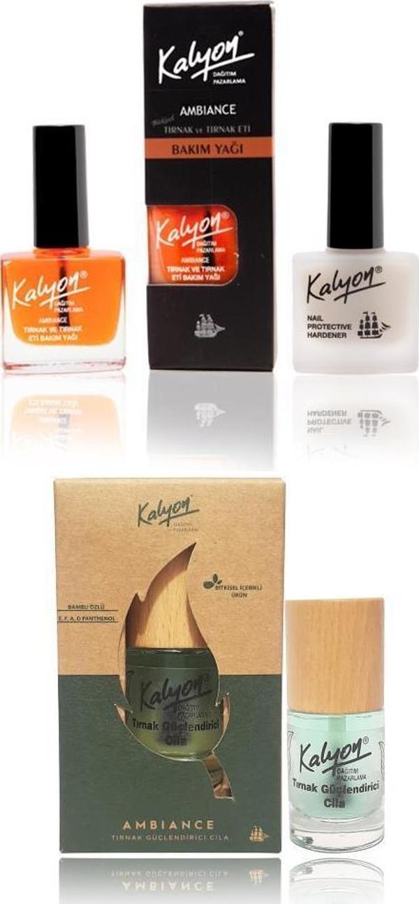 Kalyon Tırnak Sertleştirici + Bakım Yağı + Bitkisel Tırnak Güçlendirici Cila 11 ml - Image 1