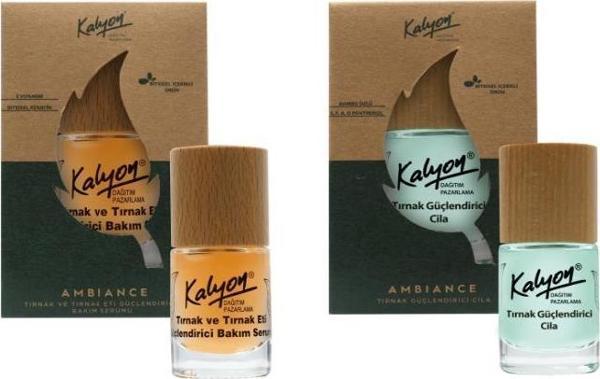 Kalyon Bitkisel Tırnak Güçlendirici Cila 11 Ml+Tırnak ve Tırnak Eti Güçlendirici Bakım Serumu 11 Ml - Image 1