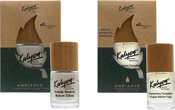 Kalyon Bitkisel Tırnak Onarıcı Bakım Cilası 11 Ml+Yıpranmış Tırnaklar Yoğun Bakım Yağı 11 Ml - Image 1