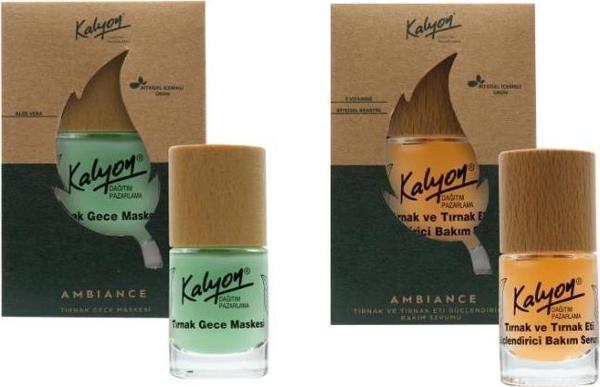 Kalyon Bitkisel Tırnak ve Tırnak Eti Güçlendirici Bakım Serumu 11 Ml+Tırnak Gece Maskesi 11 Ml - Image 1