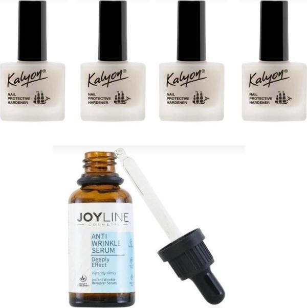 Kalyon Tırnak Sertleştrici 11 Ml 4 Adet+joy line Anında Botoks Etkili,kolajen Artırıcı,celumer Deniz Özü Ve Jambu Özlü K - Image 1