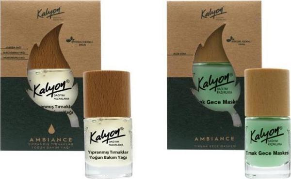 Kalyon Bitkisel Yıpranmış Tırnaklar Yoğun Bakım Yağı 11 Ml+Tırnak Gece Maskesi 11 Ml - Image 1