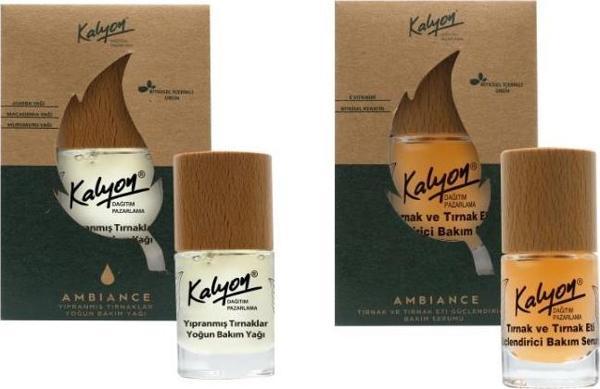 Kalyon Bitkisel Yıpranmış Tırnaklar Yoğun Bakım Yağı 11 Ml+Tırnak ve Tırnak Eti Güçlendirici Bakım Serumu 11 Ml - Image 1
