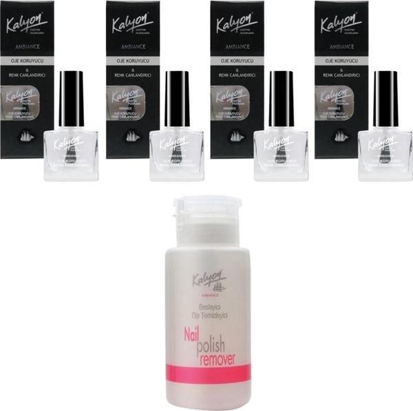 Kalyon Oje Koruyucu 4 Adet+Pompalı Aseton 200Ml - Image 1