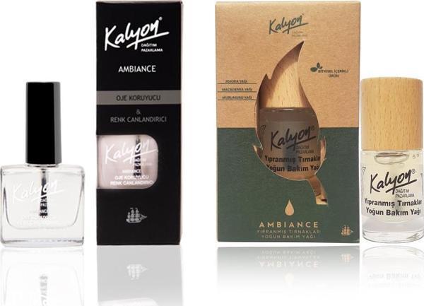 Kalyon Oje Koruyucu + Bitkisel Yıpranmış Tırnaklar Yoğun Bakım Yağı 11 ml - Image 1