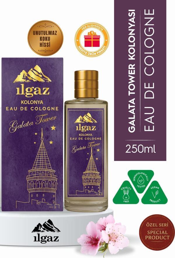 Ilgaz Galata Tower Kolonyası | Eau De Cologne Cam Şişe 250 Ml | Türkiye Serisi Sakura Ağacı Kokusu - Image 1