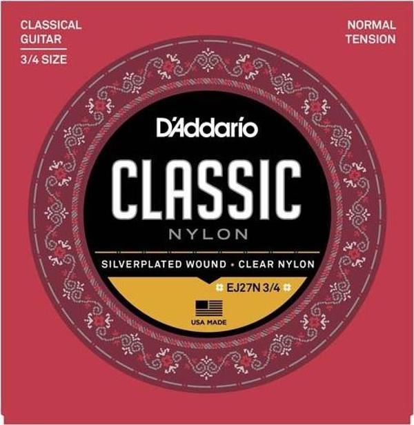 DADDARIO EJ27N 3/4 KLASİK GİTAR TEL SETİ, SILVERPLATED WOUND, NORMAL TENSION - Image 1