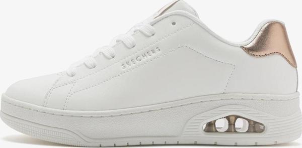 Kadın Sneaker ( Günlük) 177700 WHT Skechers UNO COURT - COURTED AIR White Knit Mesh/ Silver Trim - Image 1