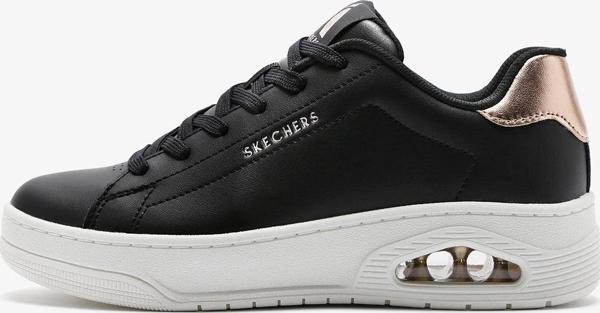 Kadın Sneaker ( Günlük) 177700 BLK Skechers UNO COURT - COURTED AIR Black Knit Mesh/ Charcoal Trim - Image 1