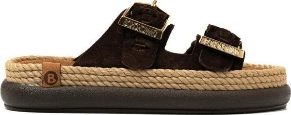 SYDOR12-00019 Bohonomad Sydney Örgü Kadın Terlik Koyu Kahve - Image 1