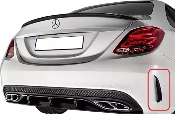W205 C Serisi Sedan Amg - C63 Style - Arka Tampon Difüzör (Plastik) (Boyasız) - Image 1