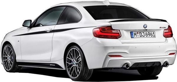 bmw 2013-2019 F22 2 Serisi M Performance Style- Arka Tampon Difüzör (Plastik) (Boyasız) - Image 1