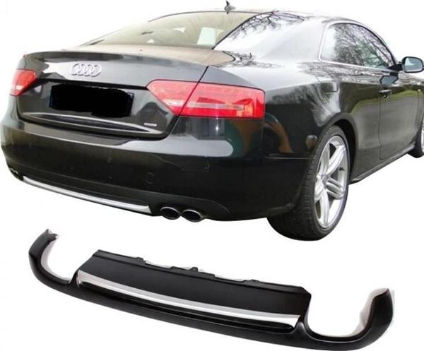 Audi A5 8P3 Coupe-Sportback 2008 - 2011 Arka Tampon Eki - Difüzör (Plastik)(Boyasız) - Image 1