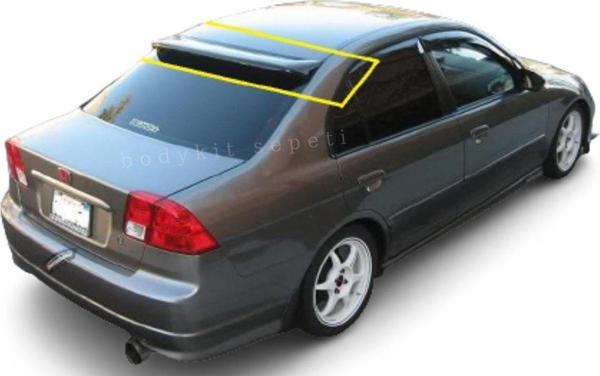 Honda Civic Vtec 2 Cam Üstü Spoiler (Plastik)(Boyasız) - Image 1