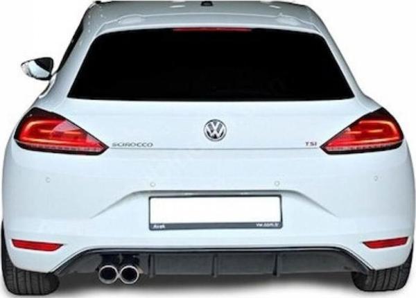 Volkswagen Scirocco Makyajsız Çift Çıkış Difüzör (Plastik)(Boyasız) - Image 1