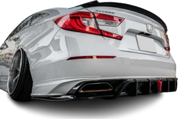 Honda Accord Yofer Style Arka Tampon Eki ve Flap (Plastik) (Boyasız) - Image 1