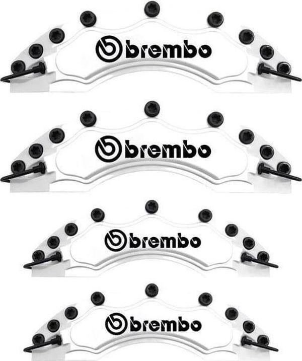 A4 Uyumlu Brembo Beyaz Kaliper Kapağı 4 Parça Ön Arka Set - Image 1