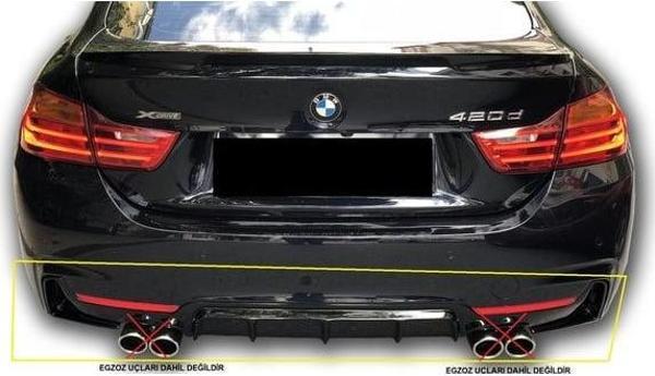 Bmw F32 - F33 - F36 Difüzör 2014-2017 (Sağ Sol Çift Çıkış) (Plastik) (Boyasız) - Image 1